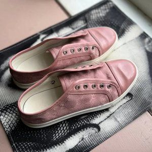 RE-LIST: Gucci GG Fabric Leather Toe Sneakers - Chic and Comfortable (No laces)